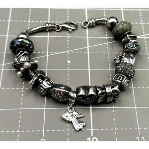 Sterling Charm Bead Bracelet Multiple Signed Charms CGC LTD 2012 for Mom